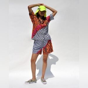 Vault by Vans X Aries Distorted Check Button Up *NWT*